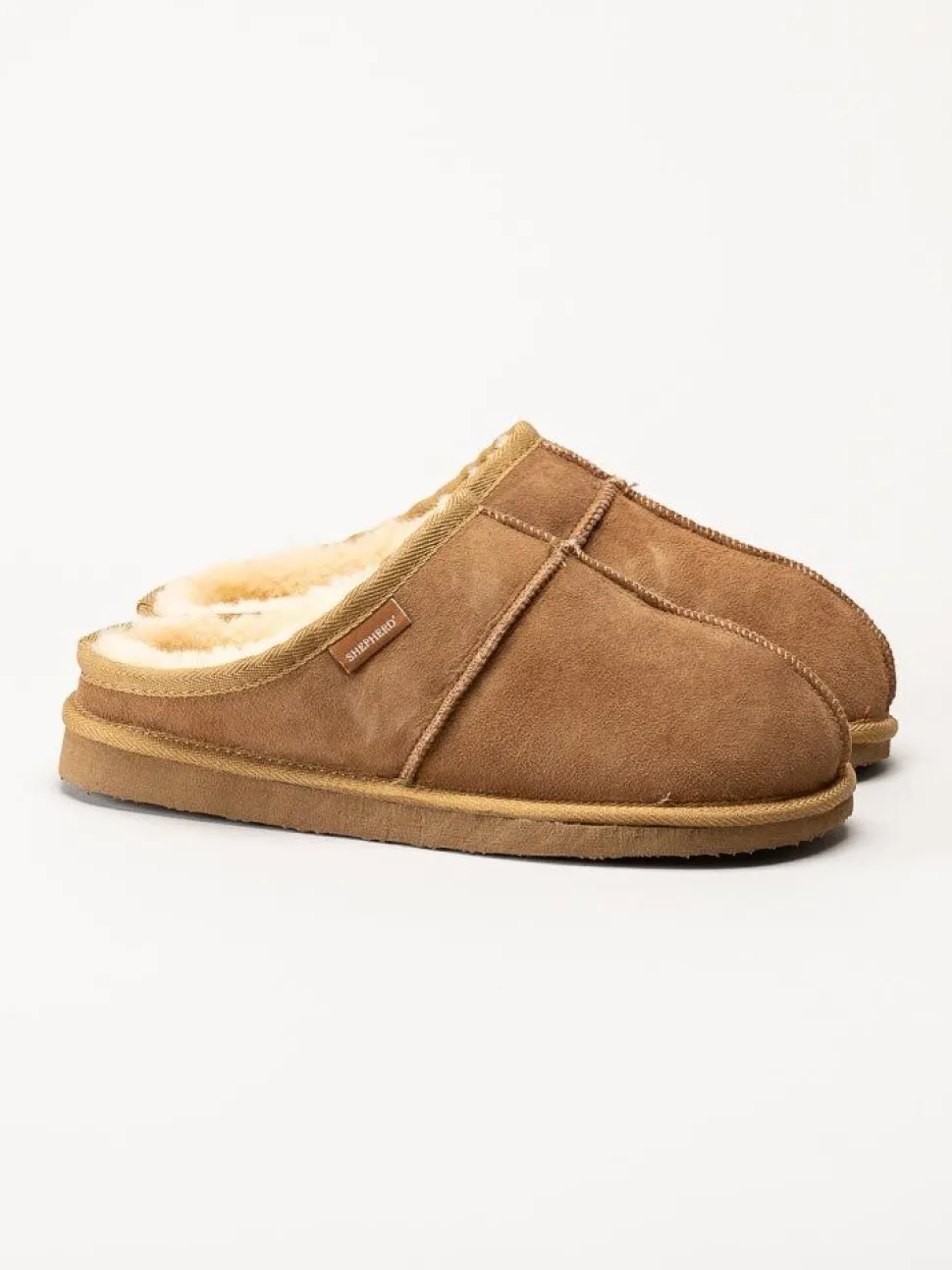 Shepherd - Bobo - Ljusbruna slip in tofflor i mocka