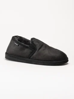 Shepherd - Bosse - Svarta slip on fårskinnstofflor