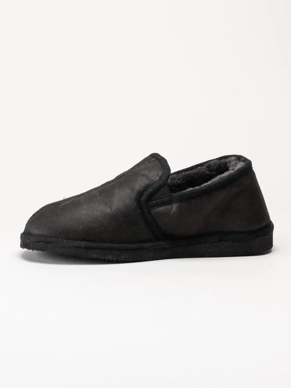 Shepherd - Bosse - Svarta slip on fårskinnstofflor
