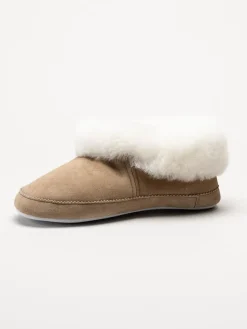 Shepherd - Emmy - Beige slip on fårskinnstofflor