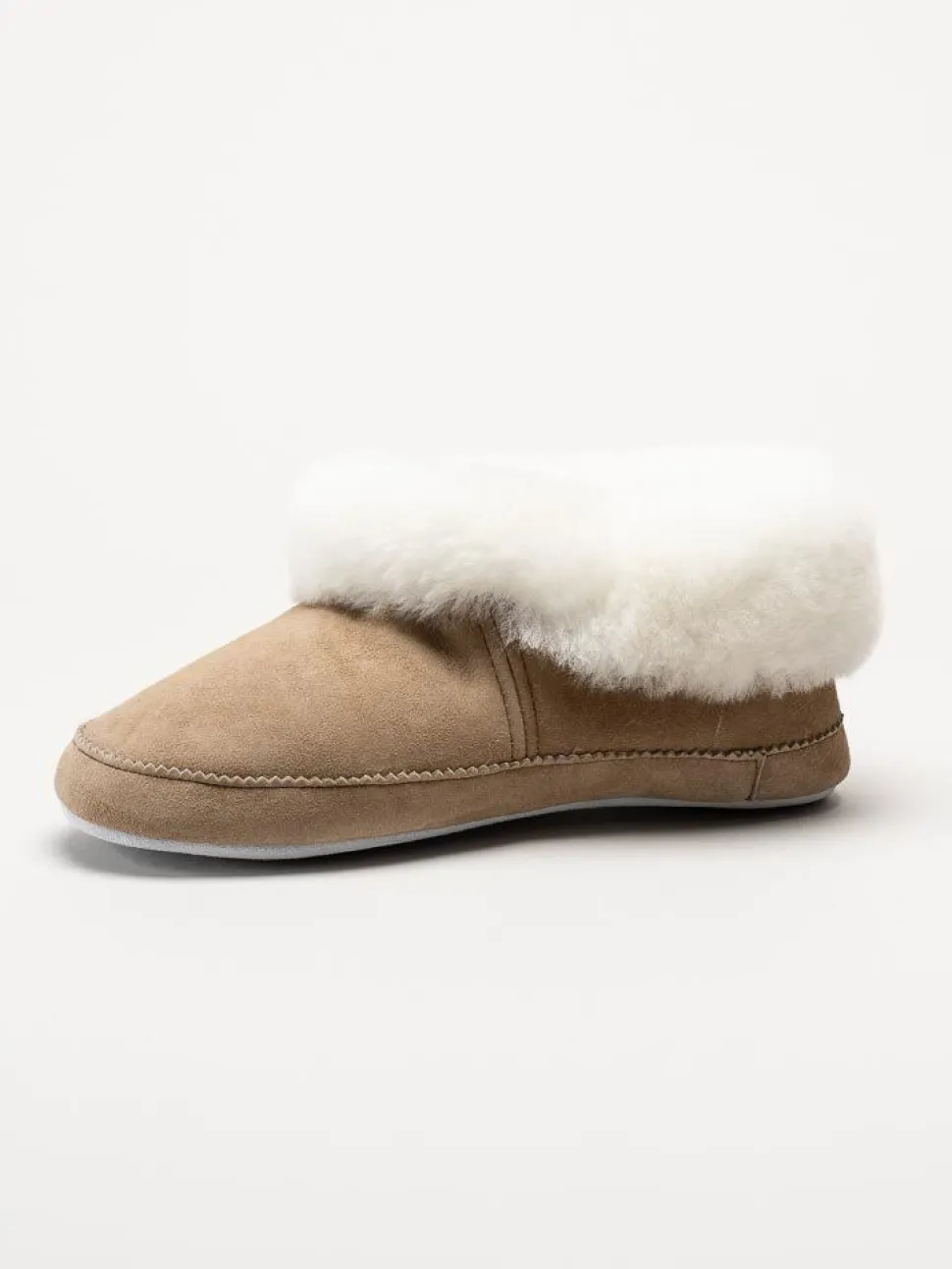 Shepherd - Emmy - Beige slip on fårskinnstofflor