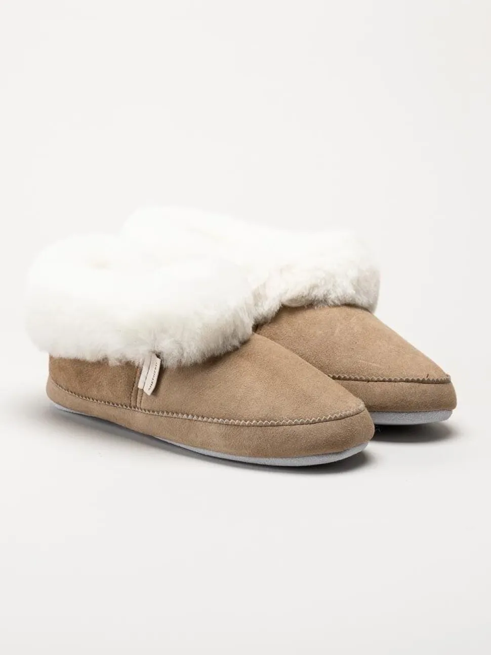 Shepherd - Emmy - Beige slip on fårskinnstofflor