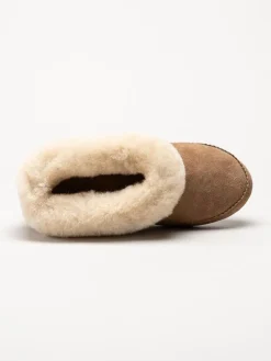 Shepherd - Emmy - Bruna slip on fårskinnstofflor