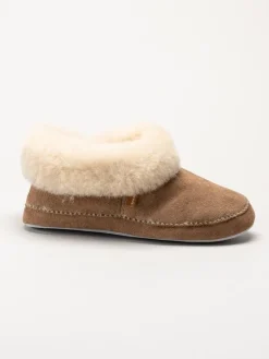 Shepherd - Emmy - Bruna slip on fårskinnstofflor