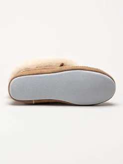 Shepherd - Emmy - Bruna slip on fårskinnstofflor