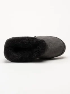 Shepherd - Emmy - Mörkgrå slip on fårskinnstofflor