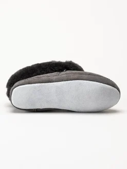 Shepherd - Emmy - Mörkgrå slip on fårskinnstofflor