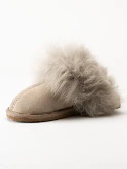 Shepherd - Evelina - Grå slip in fårskinnstofflor