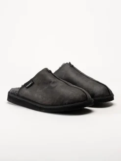 Shepherd - Hugo - Svarta slip in fårskinnstofflor