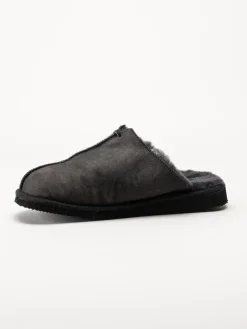 Shepherd - Hugo - Svarta slip in fårskinnstofflor