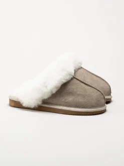 Shepherd - Jessica - Grå slip in fårskinnstofflor