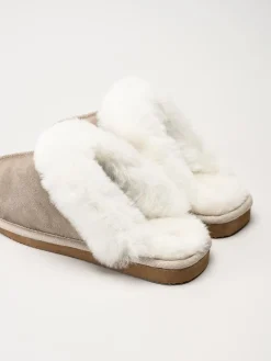 Shepherd - Jessica - Grå slip in fårskinnstofflor