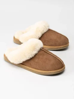 Shepherd - Jessica - Ljusbruna slip in fårskinnstofflor