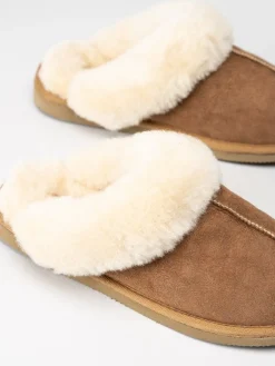 Shepherd - Jessica - Ljusbruna slip in fårskinnstofflor