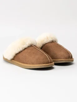 Shepherd - Jessica - Ljusbruna slip in fårskinnstofflor