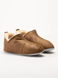 Shepherd - Lina - Ljusbruna slip on fårskinnstofflor
