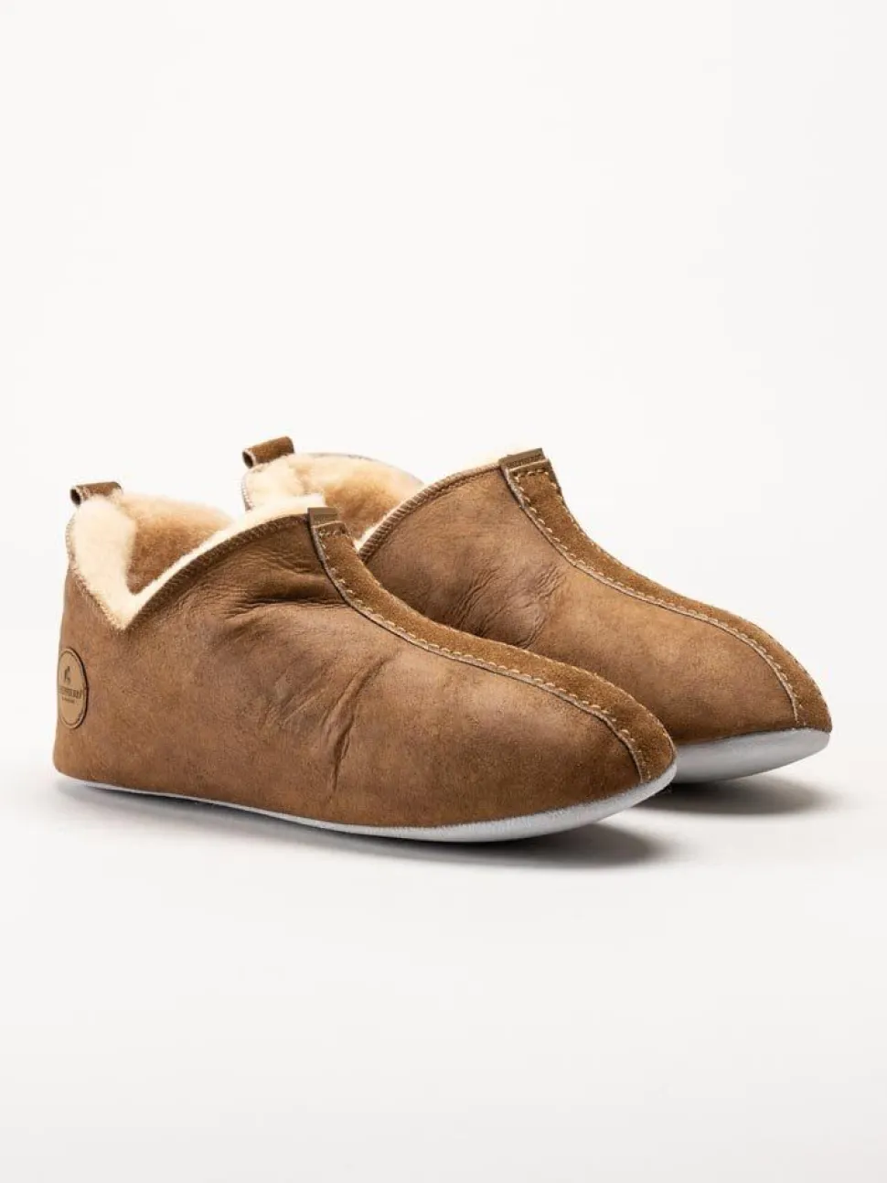 Shepherd - Lina - Ljusbruna slip on fårskinnstofflor