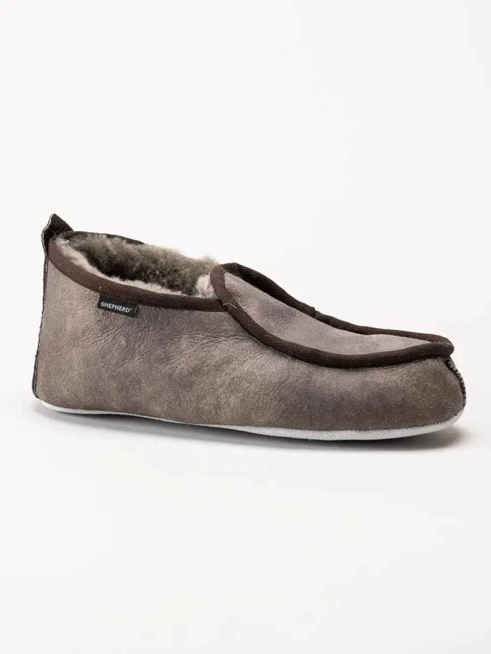 Shepherd - Malte - Bruna slip on fårskinnstofflor