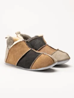 Shepherd - Nora - Multifärgade slip on fårskinnstofflor