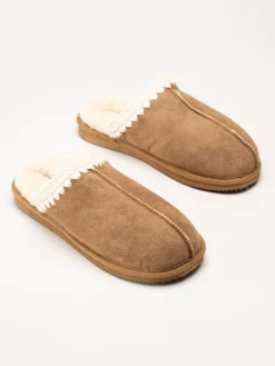 Shepherd - Selina - Bruna slip in fårskinnstofflor