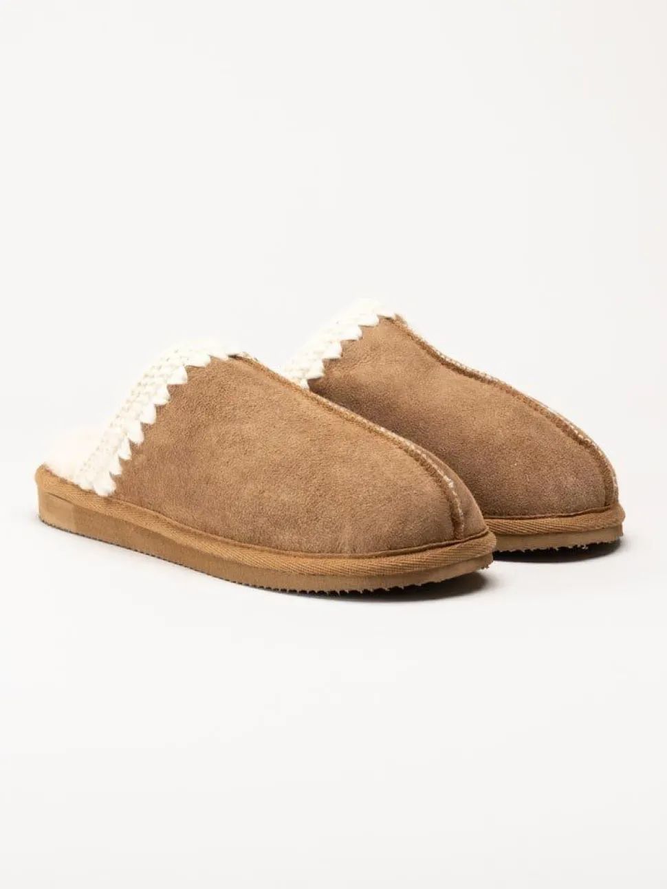 Shepherd - Selina - Bruna slip in fårskinnstofflor