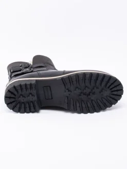 Shepherd - Smilla - Svarta fårskinnsfodrade boots i skinn