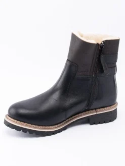 Shepherd - Smilla - Svarta fårskinnsfodrade boots i skinn