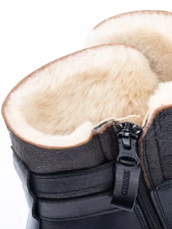 Shepherd - Smilla - Svarta fårskinnsfodrade boots i skinn