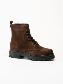 Shoedesign Copenhagen - Aspen Lace S - Mörkbruna snökänga i mocka
