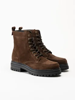 Shoedesign Copenhagen - Aspen Lace S - Mörkbruna snökänga i mocka