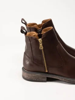 Shoedesign Copenhagen - Claudia - Mörkbruna boots i skinn