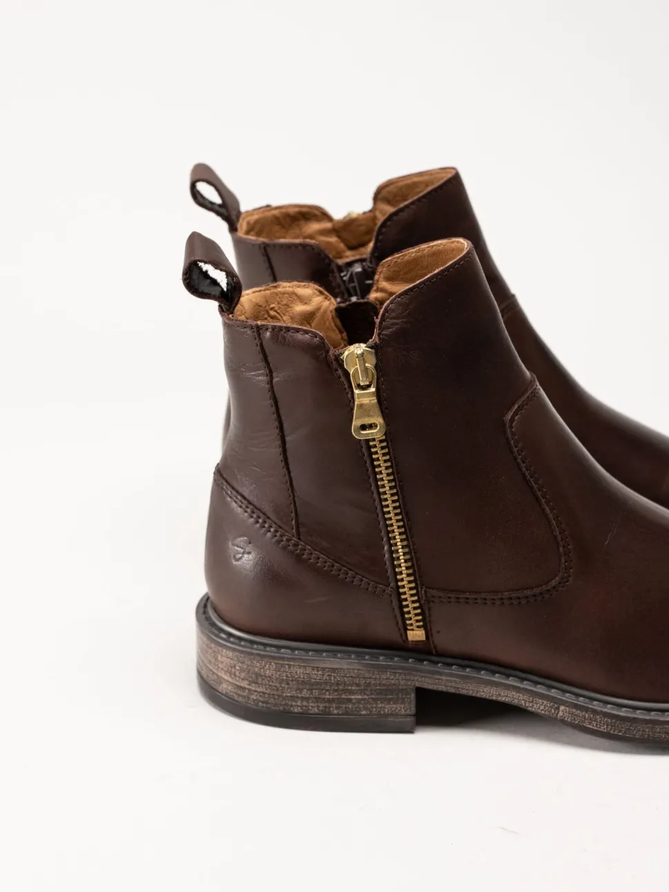 Shoedesign Copenhagen - Claudia - Mörkbruna boots i skinn