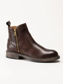 Shoedesign Copenhagen - Claudia - Mörkbruna boots i skinn