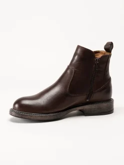 Shoedesign Copenhagen - Claudia - Mörkbruna boots i skinn