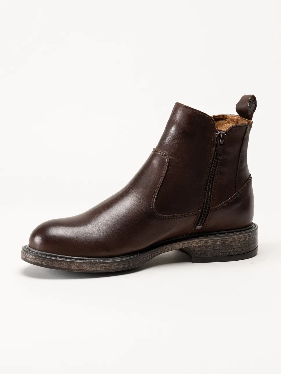 Shoedesign Copenhagen - Claudia - Mörkbruna boots i skinn