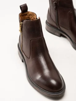 Shoedesign Copenhagen - Claudia - Mörkbruna boots i skinn
