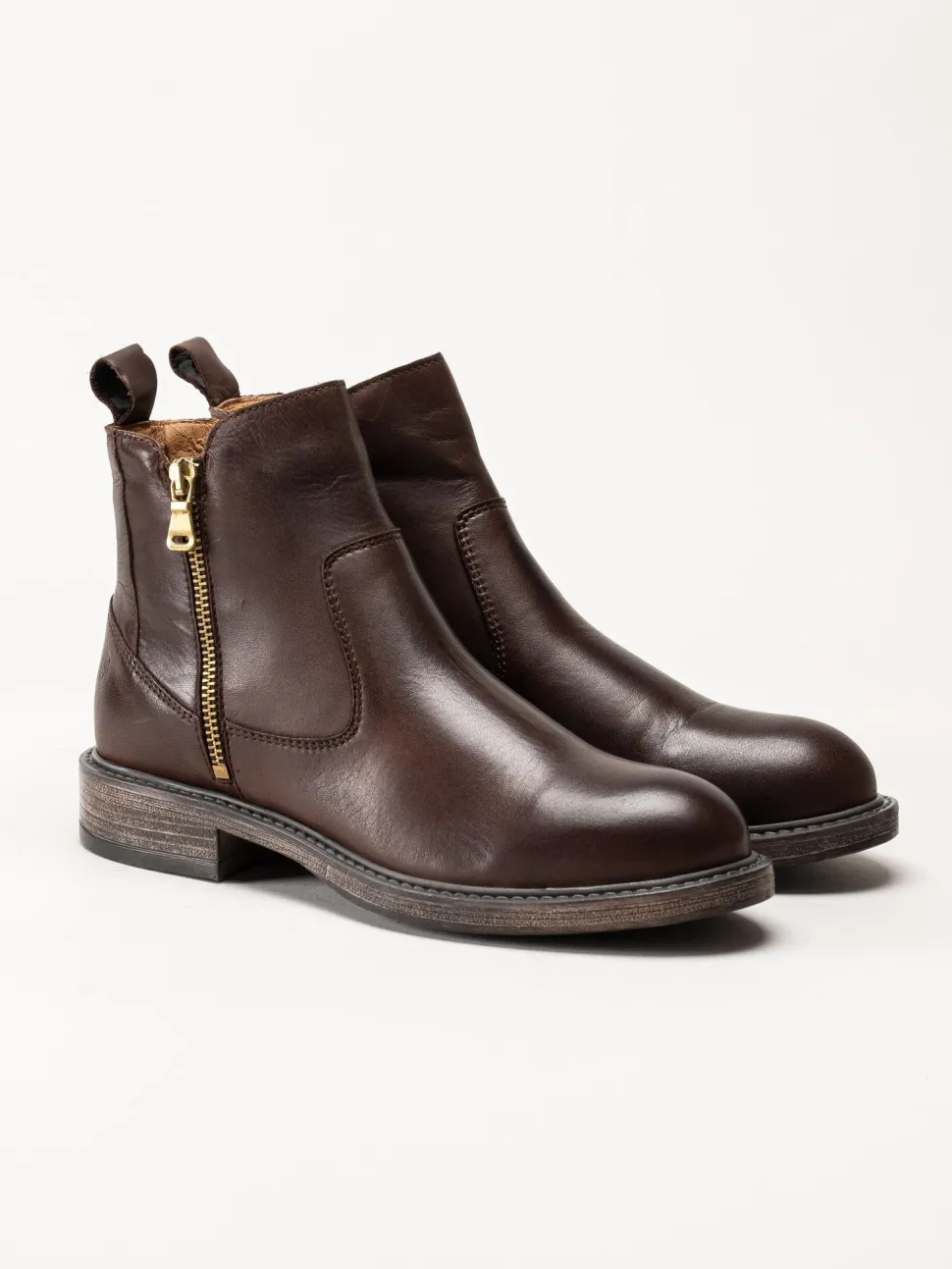 Shoedesign Copenhagen - Claudia - Mörkbruna boots i skinn