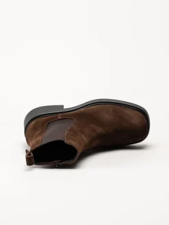 Shoedesign Copenhagen - Saddle - Mörkbruna chelsea boots i mocka