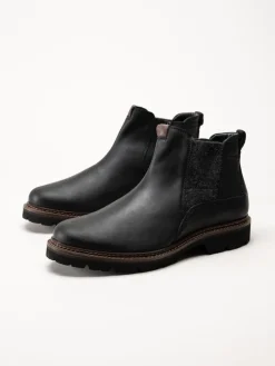 Sioux - Adalrik-715H - Svarta chelsea boots i oljat skinn