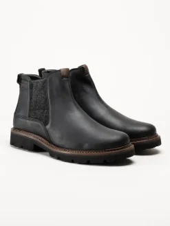 Sioux - Adalrik-715H - Svarta chelsea boots i oljat skinn