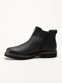 Sioux - Adalrik-715H - Svarta chelsea boots i oljat skinn