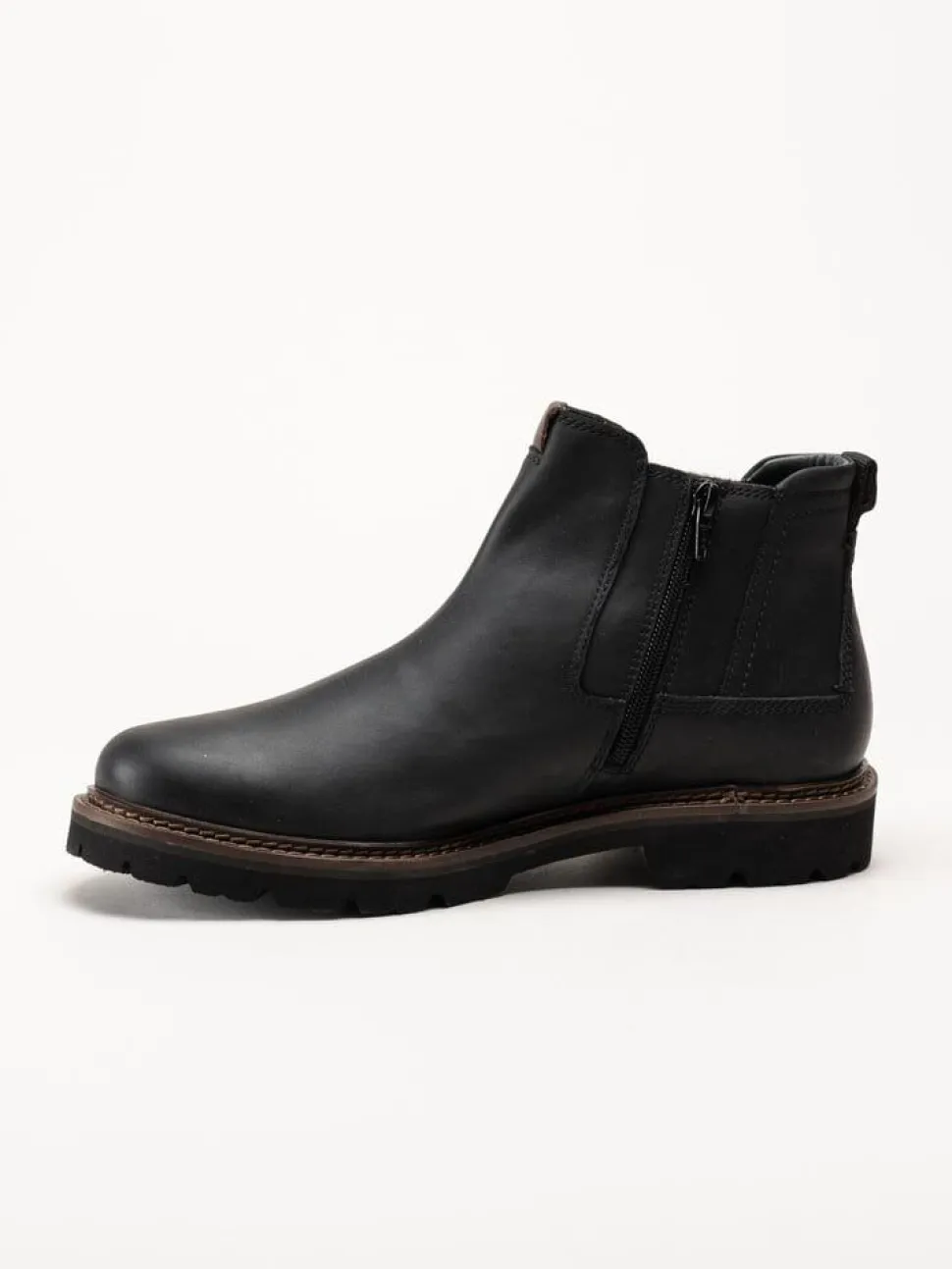 Sioux - Adalrik-715H - Svarta chelsea boots i oljat skinn