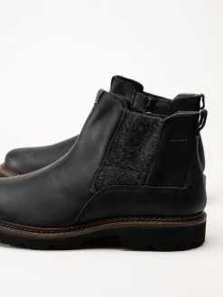 Sioux - Adalrik-715H - Svarta chelsea boots i oljat skinn