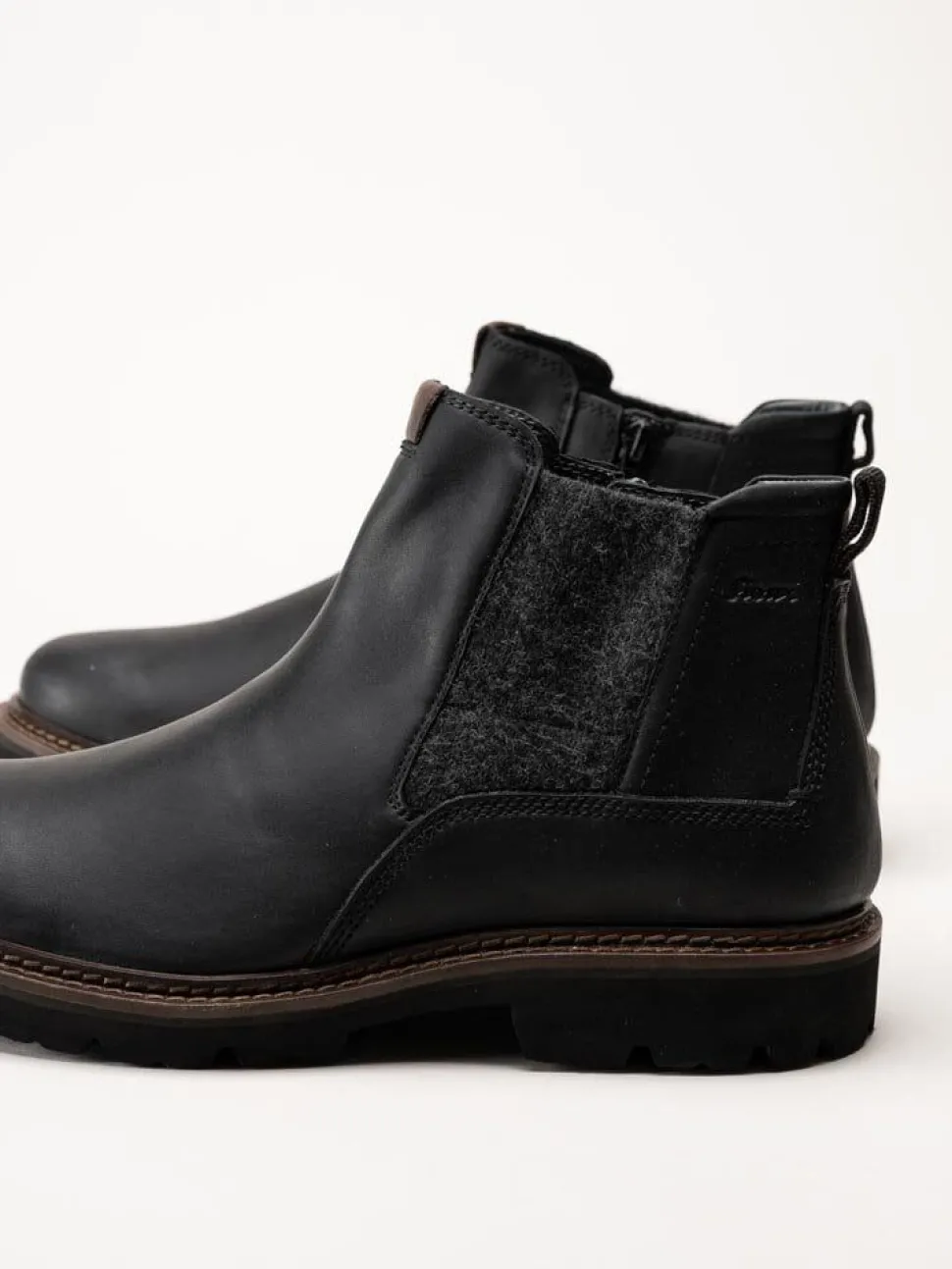 Sioux - Adalrik-715H - Svarta chelsea boots i oljat skinn