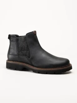 Sioux - Adalrik-715H - Svarta chelsea boots i oljat skinn