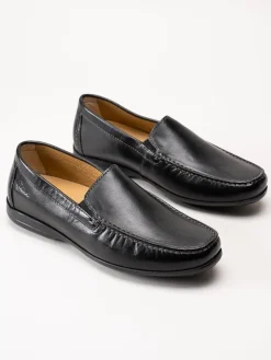 Sioux - Gion - Svarta loafers i skinn