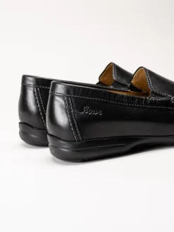 Sioux - Gion - Svarta loafers i skinn