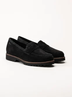 Sioux - Meredith - Svarta loafers i mocka