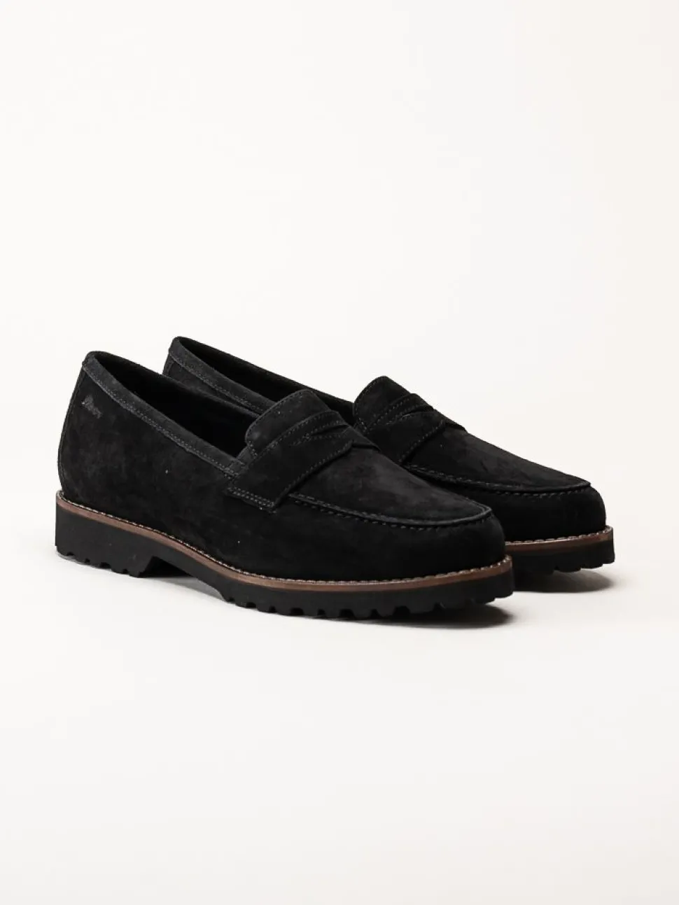 Sioux - Meredith - Svarta loafers i mocka