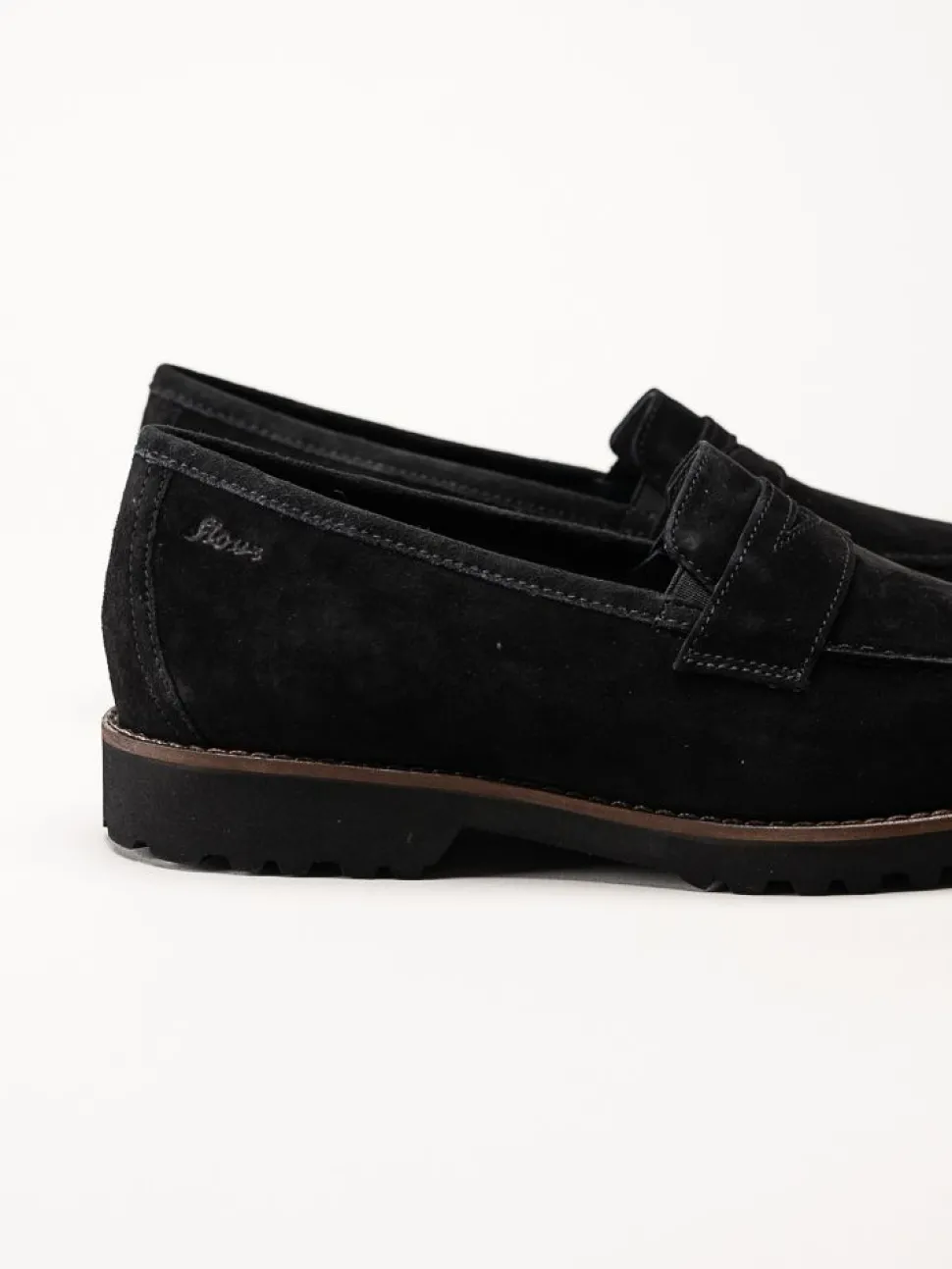 Sioux - Meredith - Svarta loafers i mocka